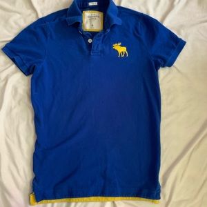 A&F Blue Polo
